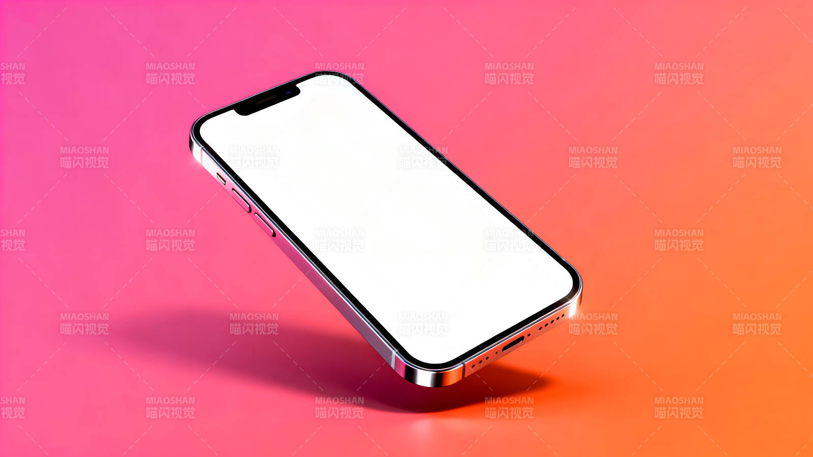 手機懸浮于漸變背景之上-圖片
