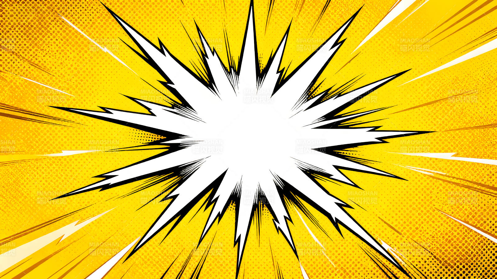 漫画风格爆炸特效背景-图片