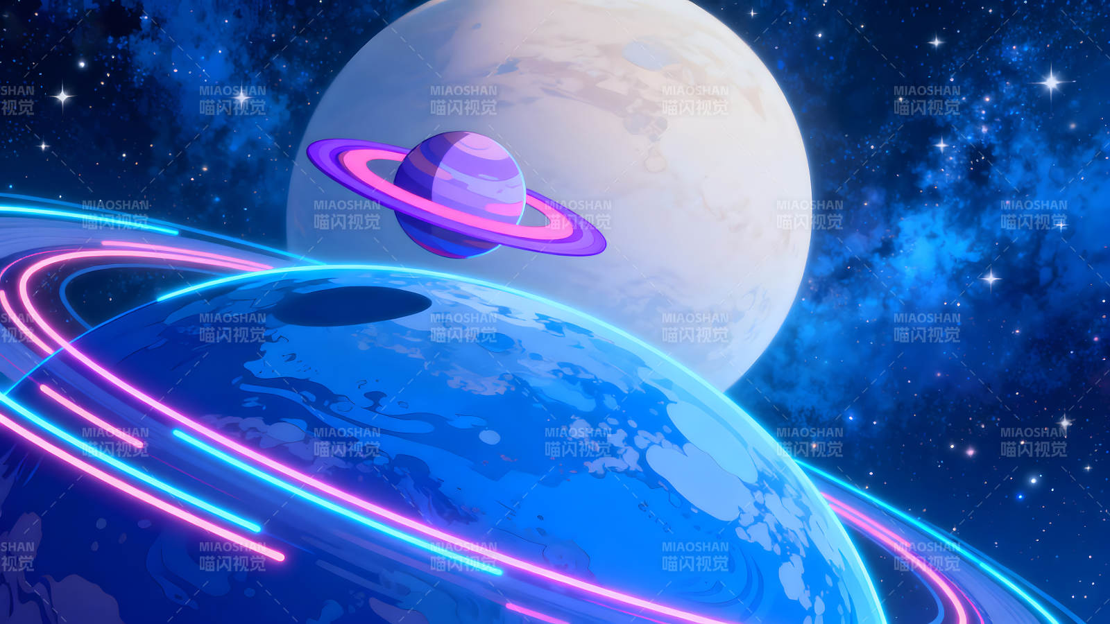 宇宙星球绚烂景象-图片