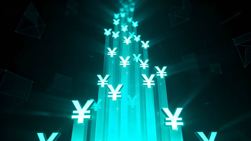 人民币符号上升数字经济-图片