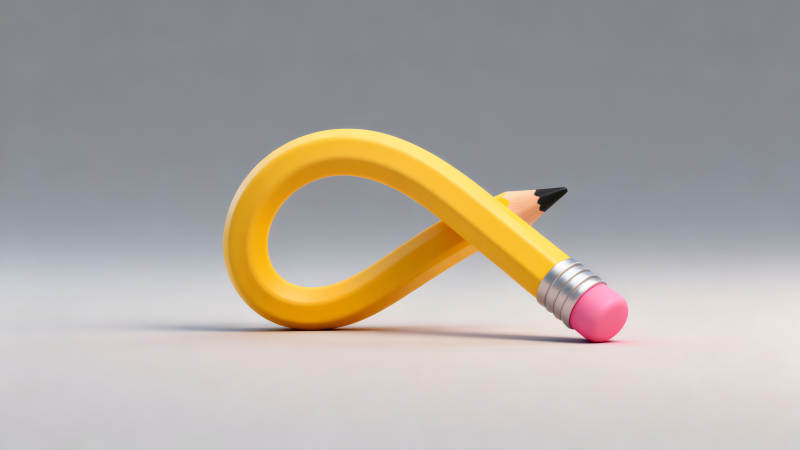 弯曲的铅笔-图片