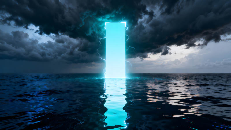 海中光門異象天際-圖片