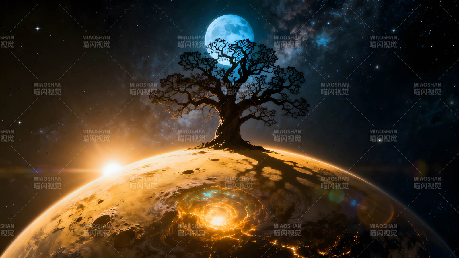 宇宙树行星之夜-图片
