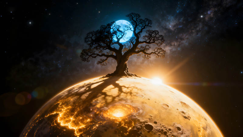 星空下的生命之树-图片