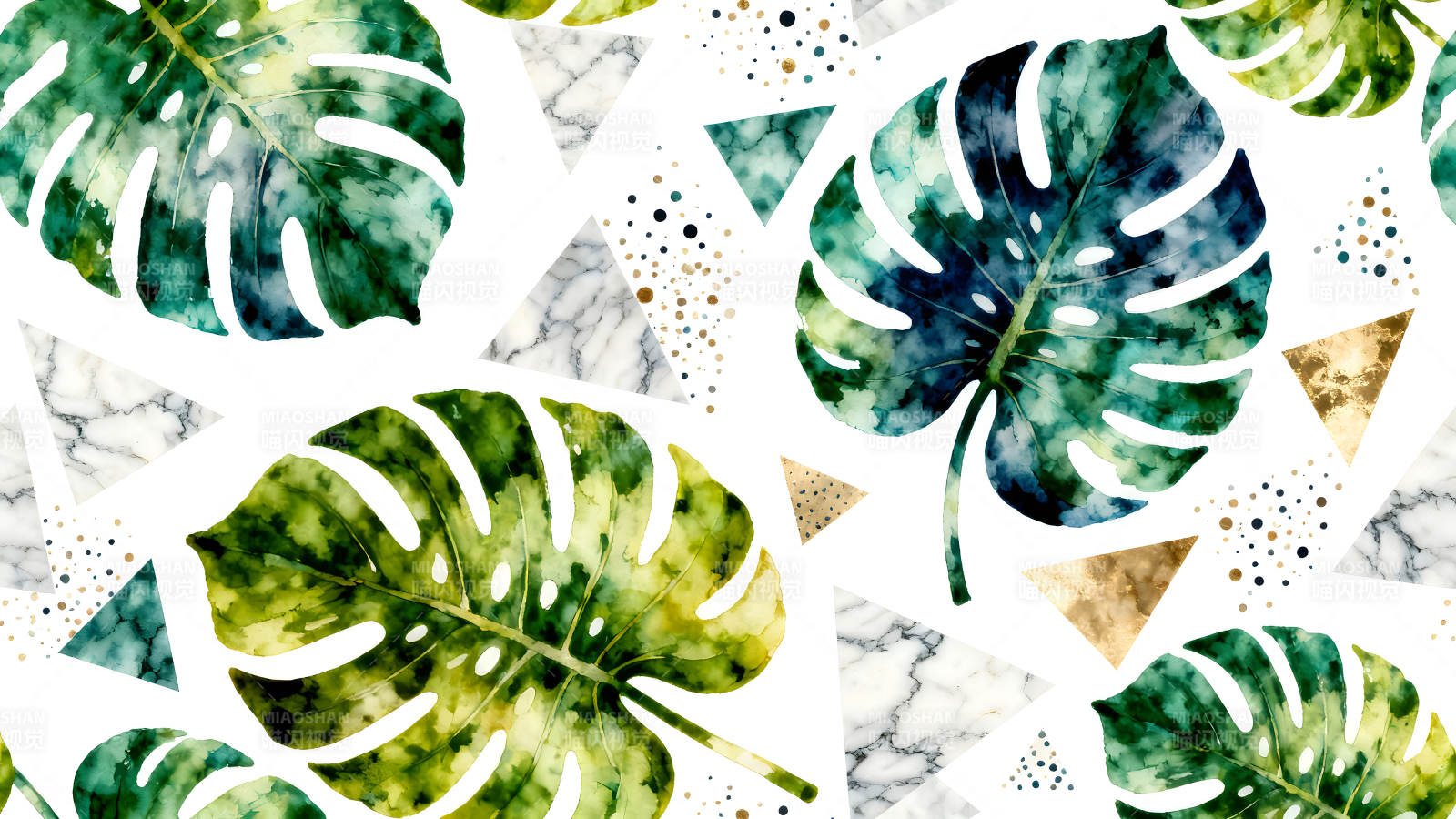 熱帶雨林葉片幾何圖形圖片