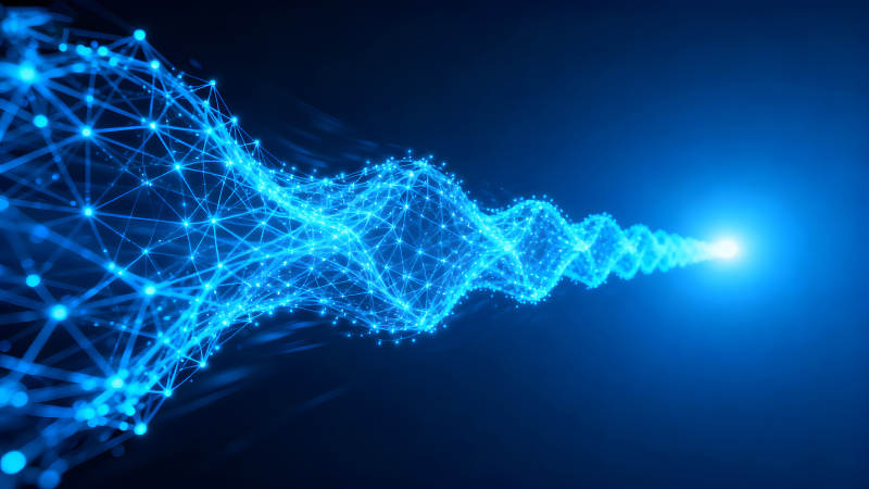 抽象网络数据传输光点-图片