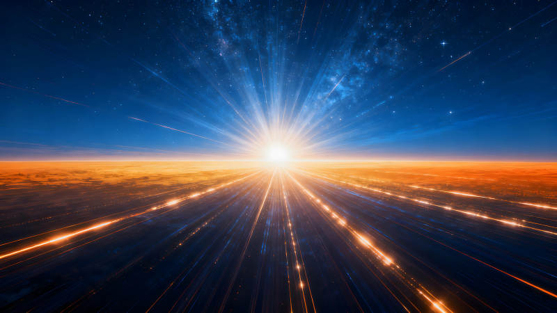 宇宙光芒穿越星空-圖片