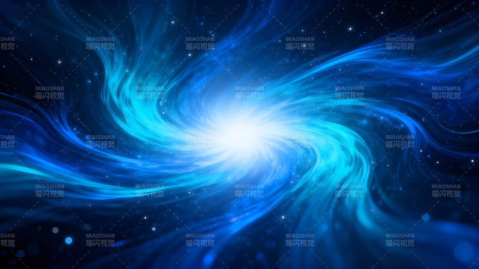 宇宙星云漩涡蓝色背景图-图片