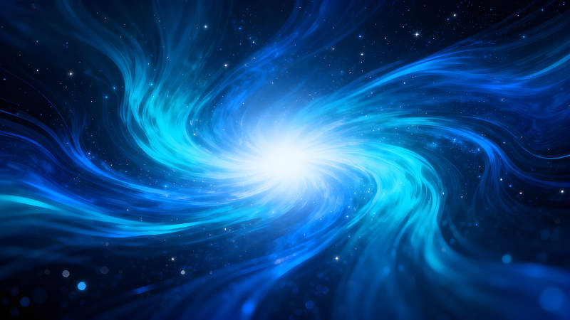 宇宙星云漩涡蓝色背景图-图片