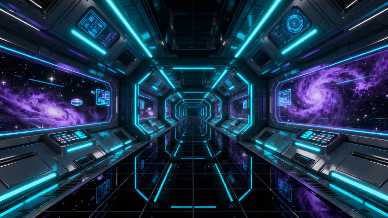 宇宙飞船内部景象-图片