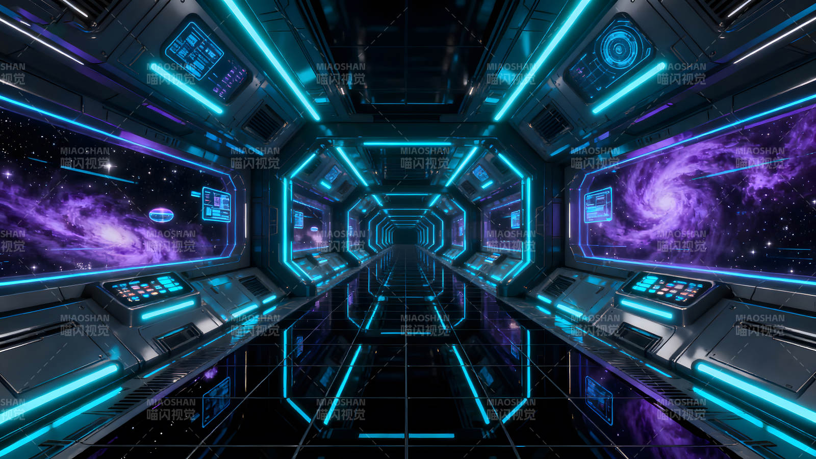 宇宙飞船内部景象-图片