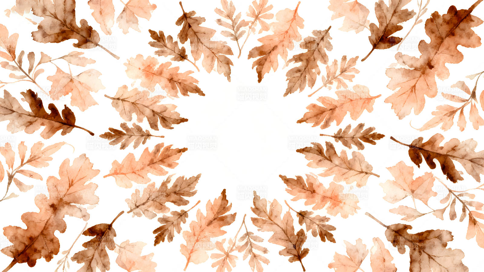 秋季落葉環繞的背景圖-圖片