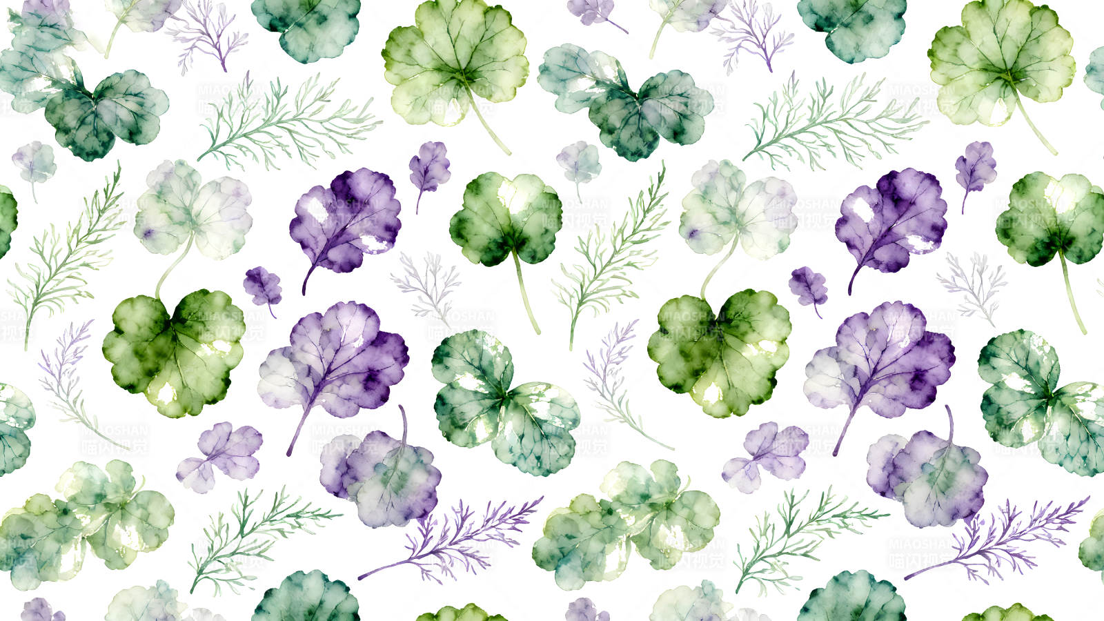 水彩風格植物圖案圖片