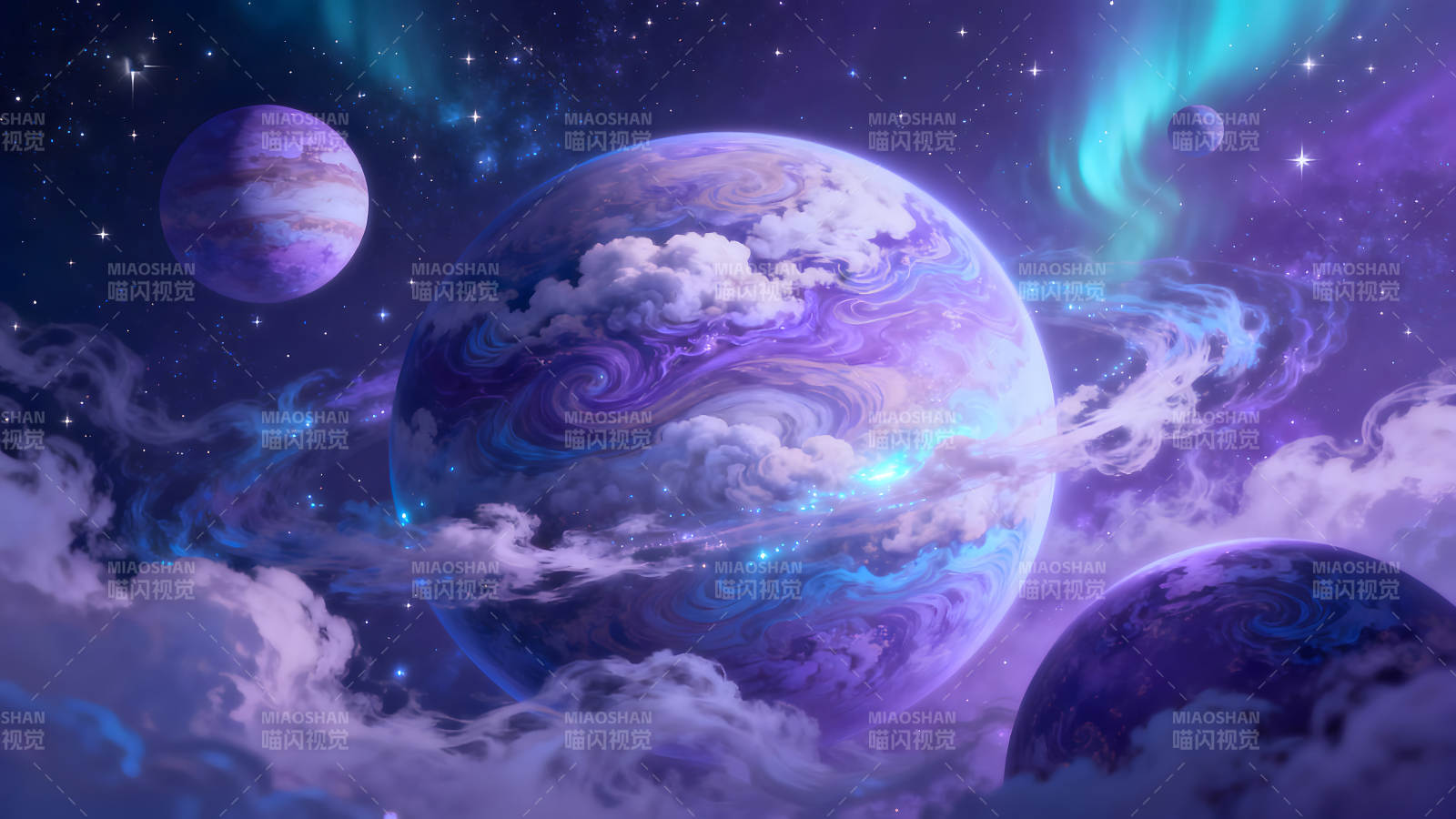 梦幻宇宙行星与星云的奇妙景象图片