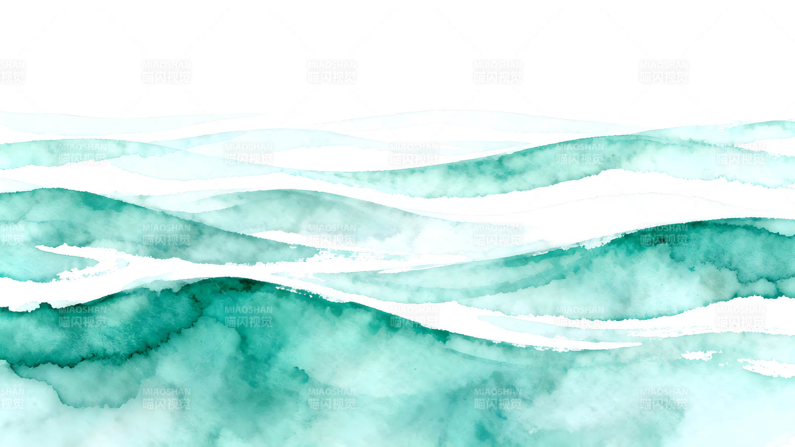 水彩风格的抽象水波纹样-图片