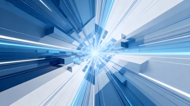 蓝色科技线条抽象爆发-图片