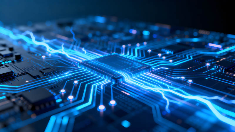 电子芯片电路板图景数字科技-图片