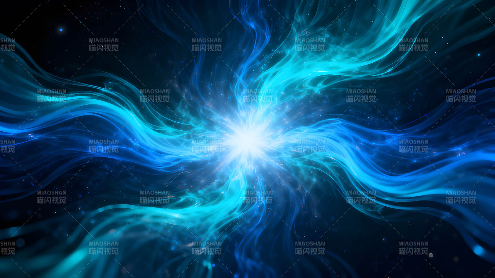 宇宙能量爆發的抽象藝術景象-圖片