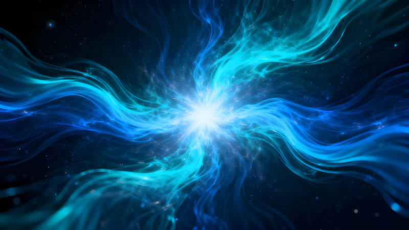 宇宙能量爆發(fā)的抽象藝術(shù)景象-圖片