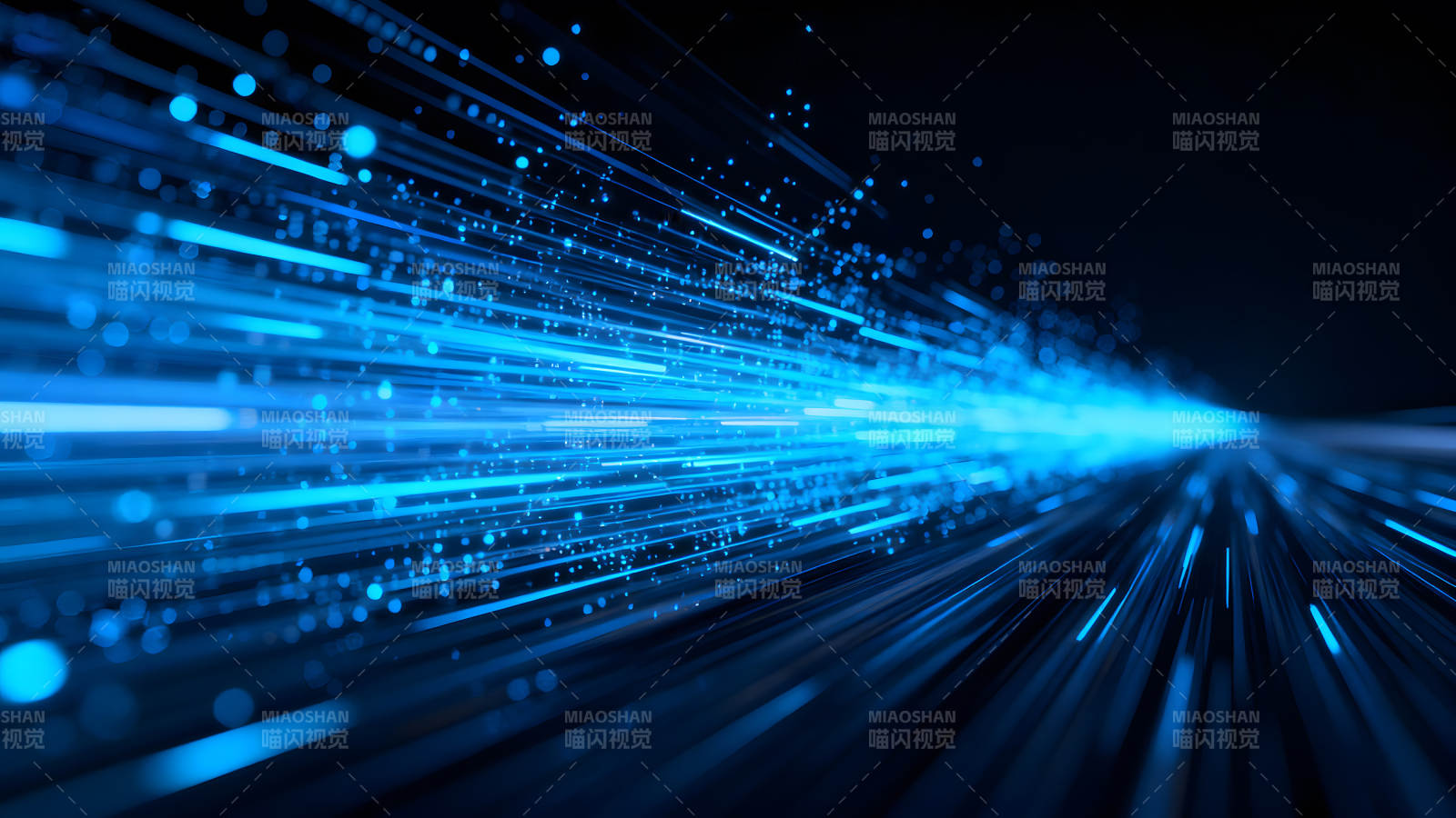 抽象藍(lán)色光線線條構(gòu)成動(dòng)態(tài)科技感圖片