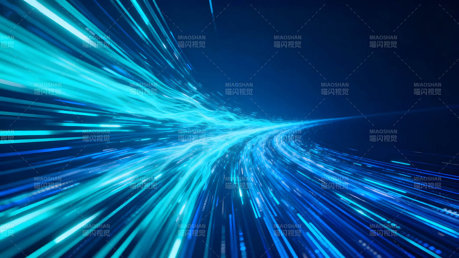 蓝色光线组成的科技感图景-图片