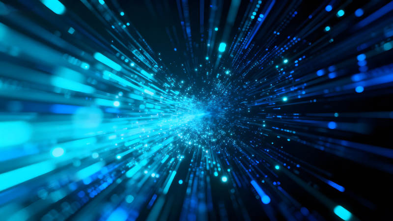 蓝色科技感抽象视觉效果-图片