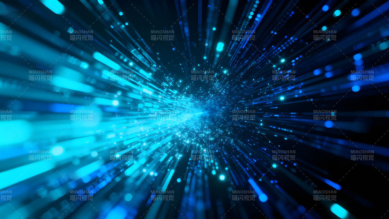 蓝色科技感抽象视觉效果-图片