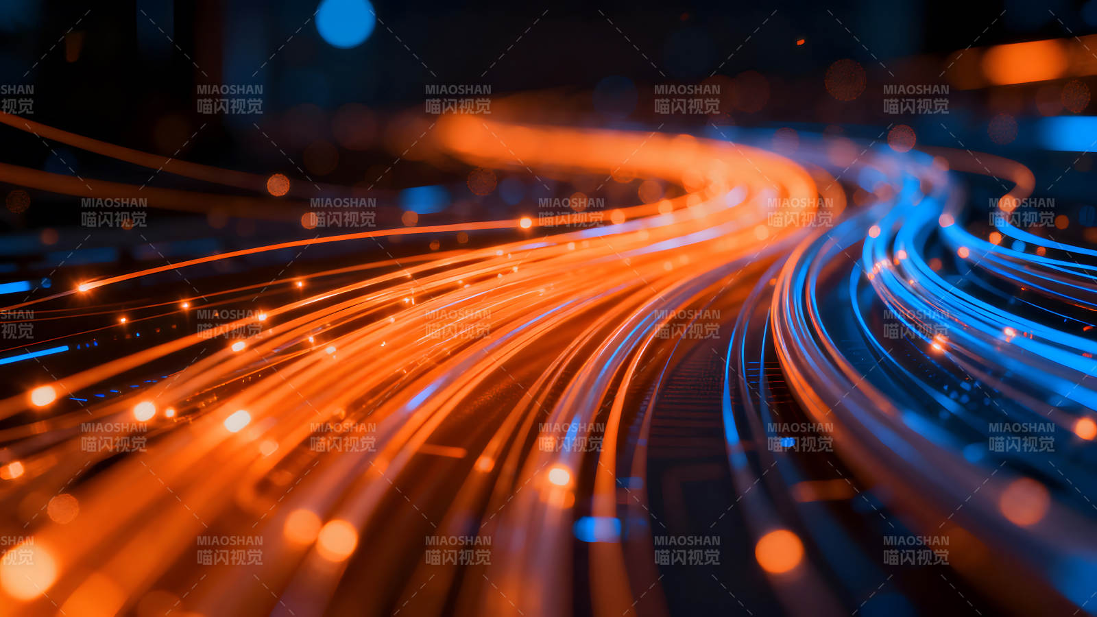 光纤网络流动抽象-图片