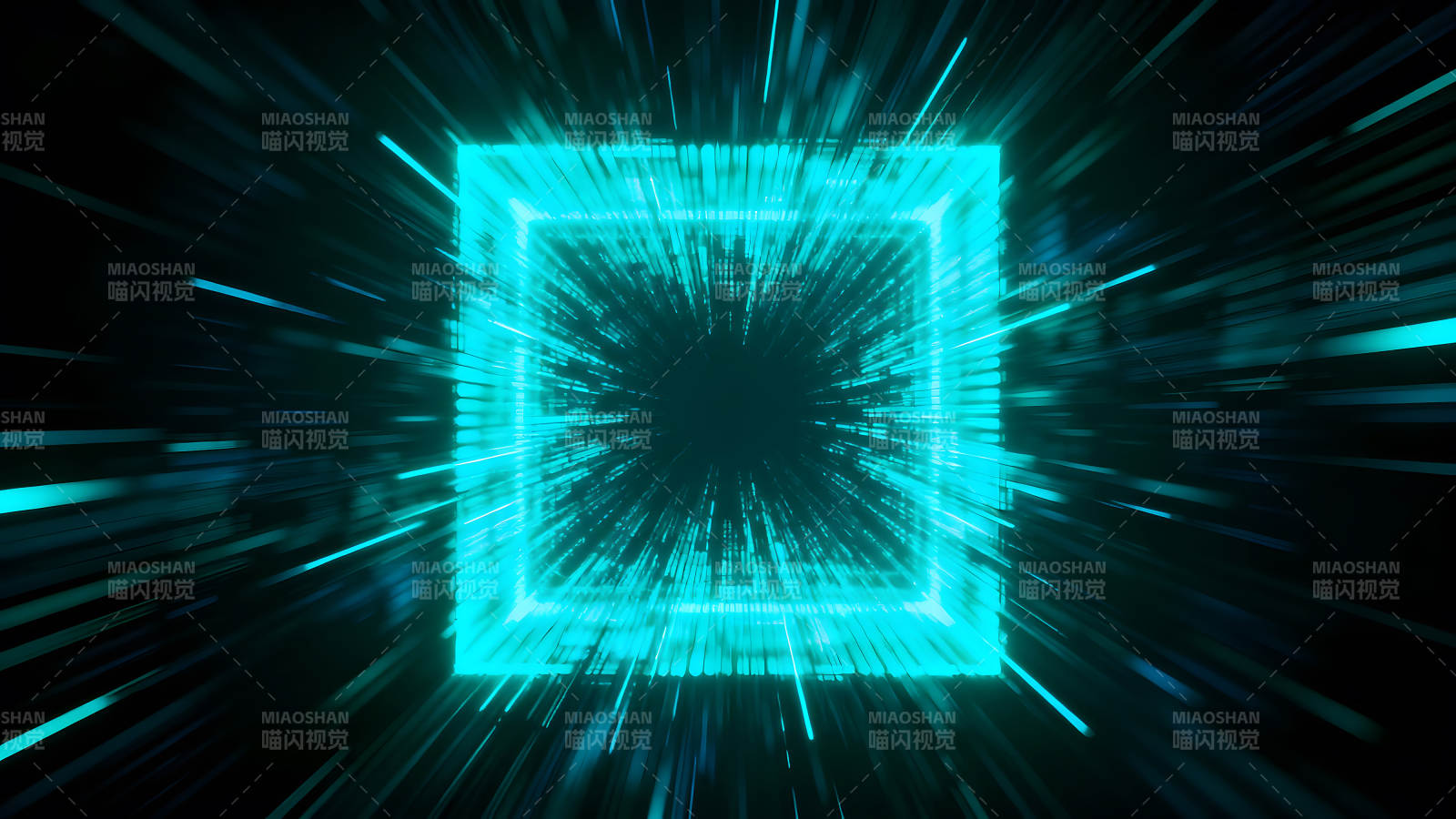 藍色光線穿梭方框之中圖片