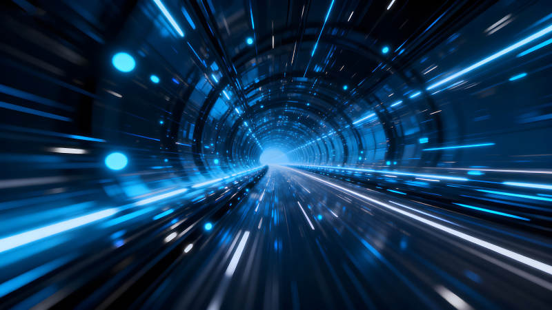 未来科技隧道光影效果-图片