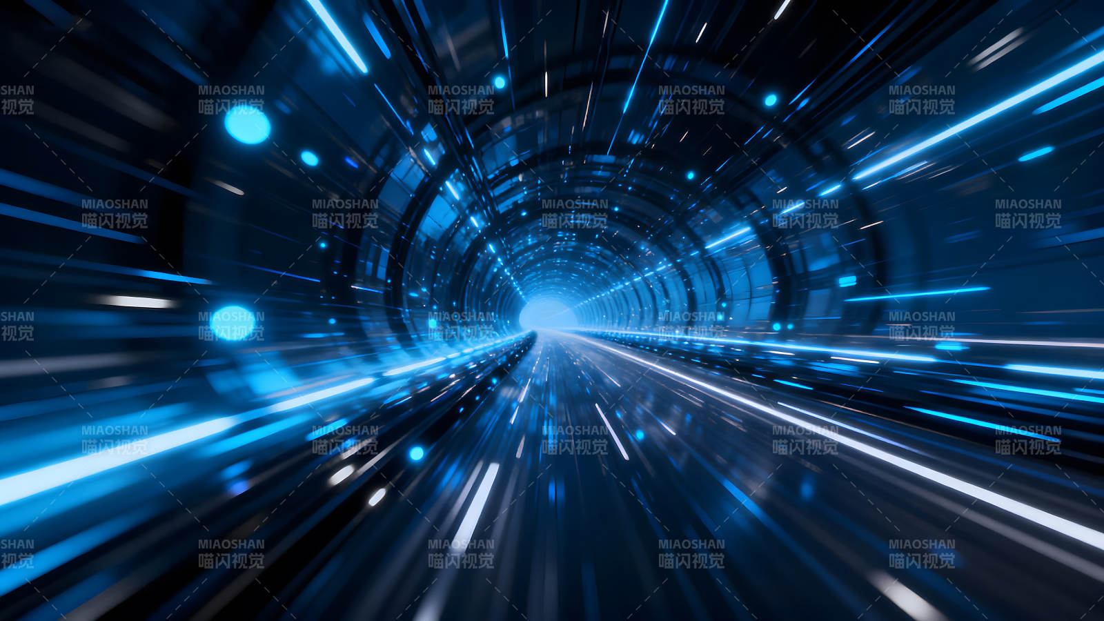 未來科技隧道光影效果圖片