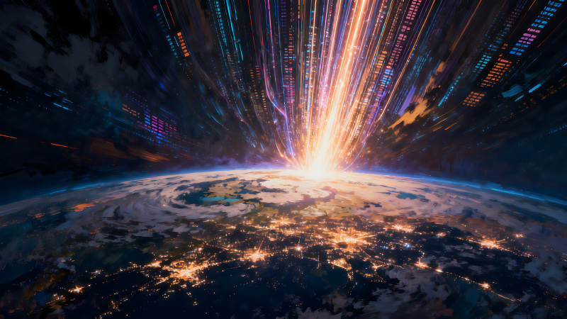 地球能量爆发宇宙景象-图片