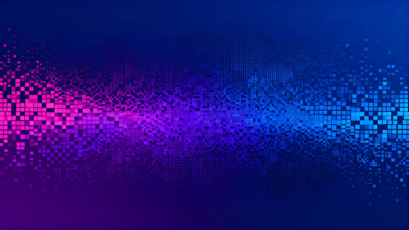 像素渐变背景绚丽色彩几何-图片