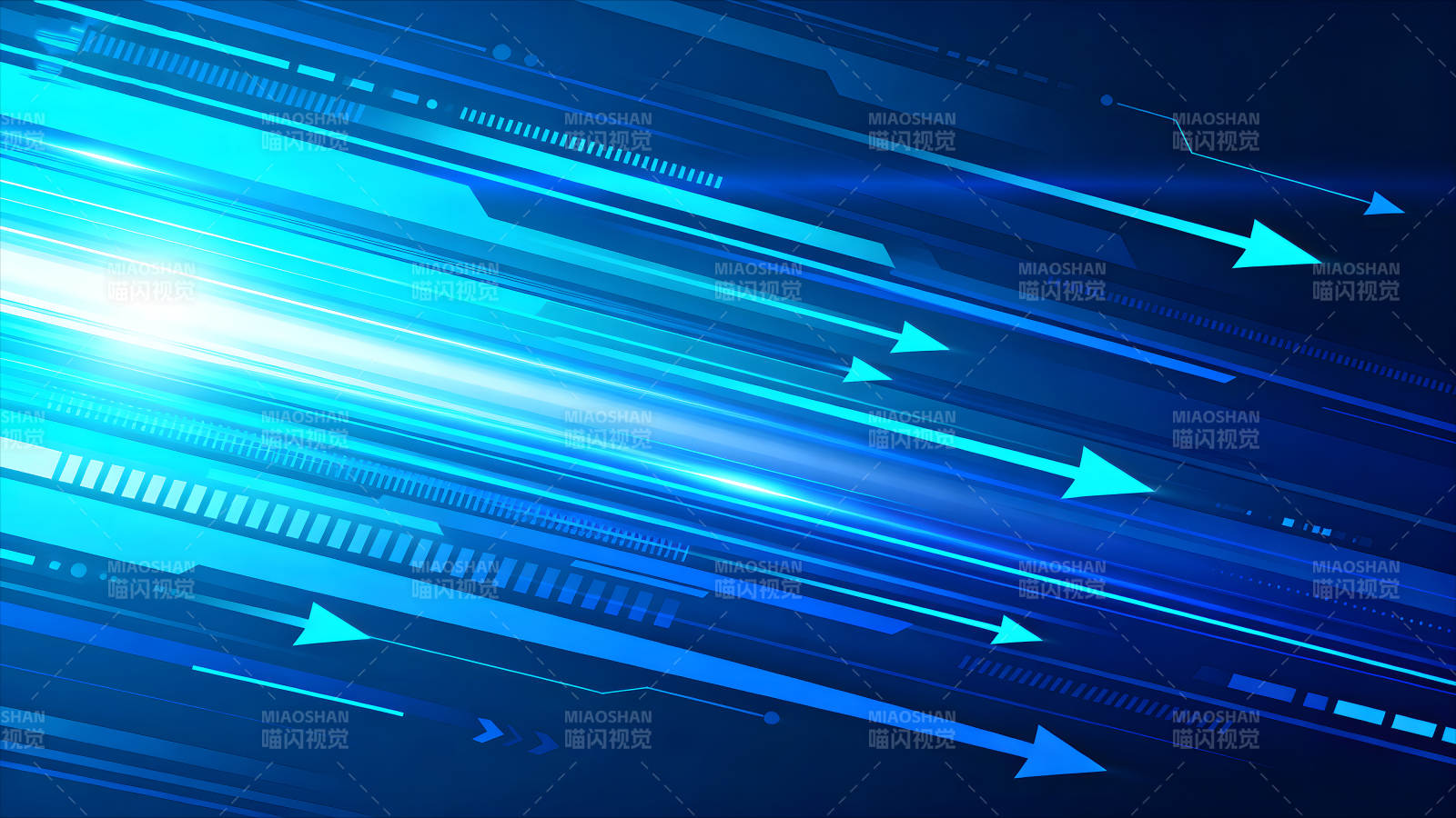 蓝色科技线条箭头背景图片