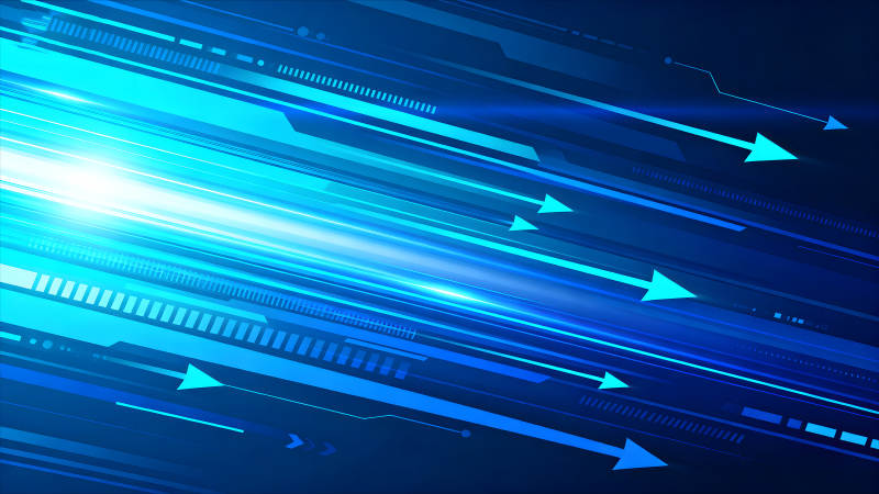 蓝色科技线条箭头背景图片