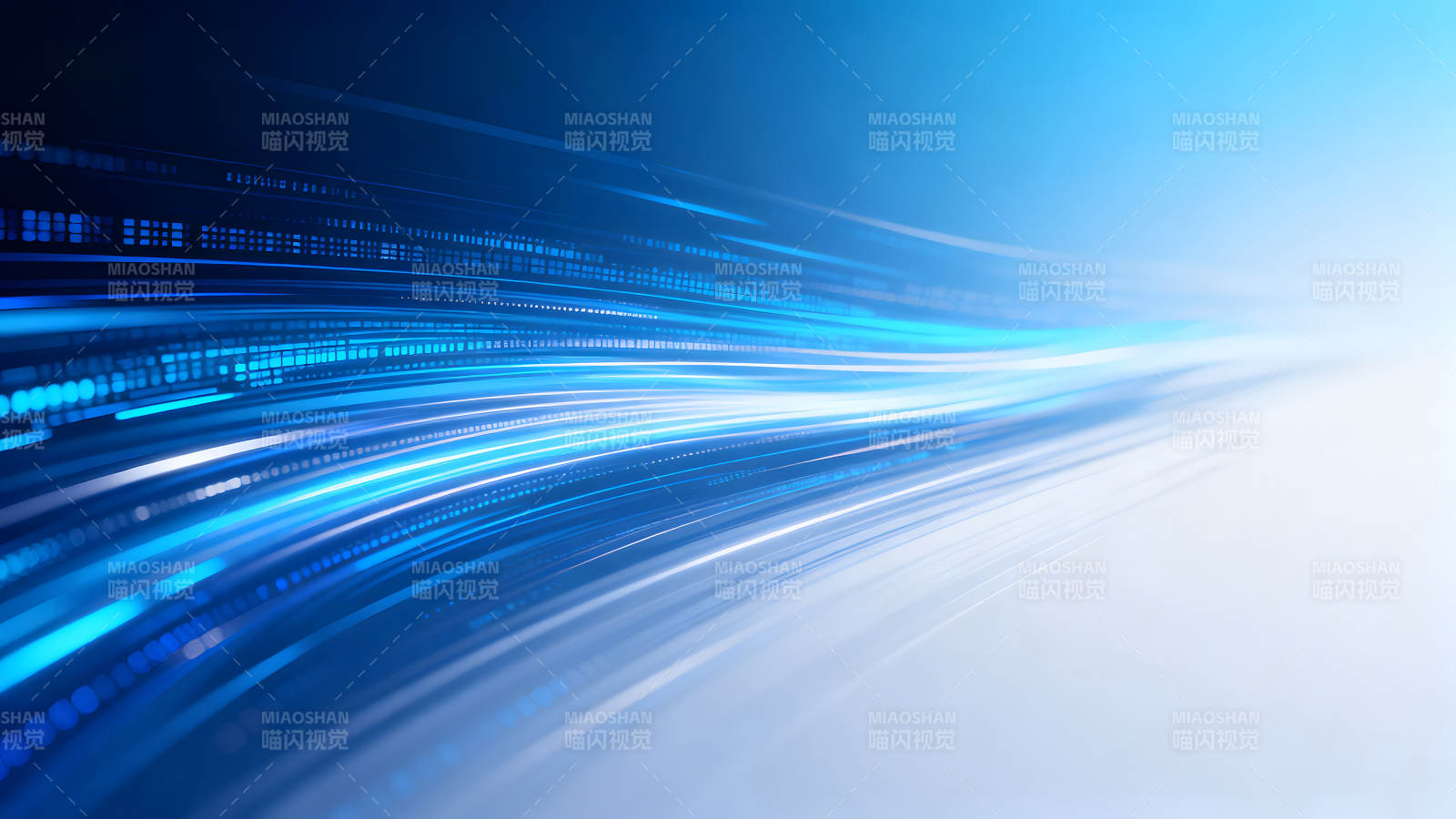 蓝色光束流动科技感图片