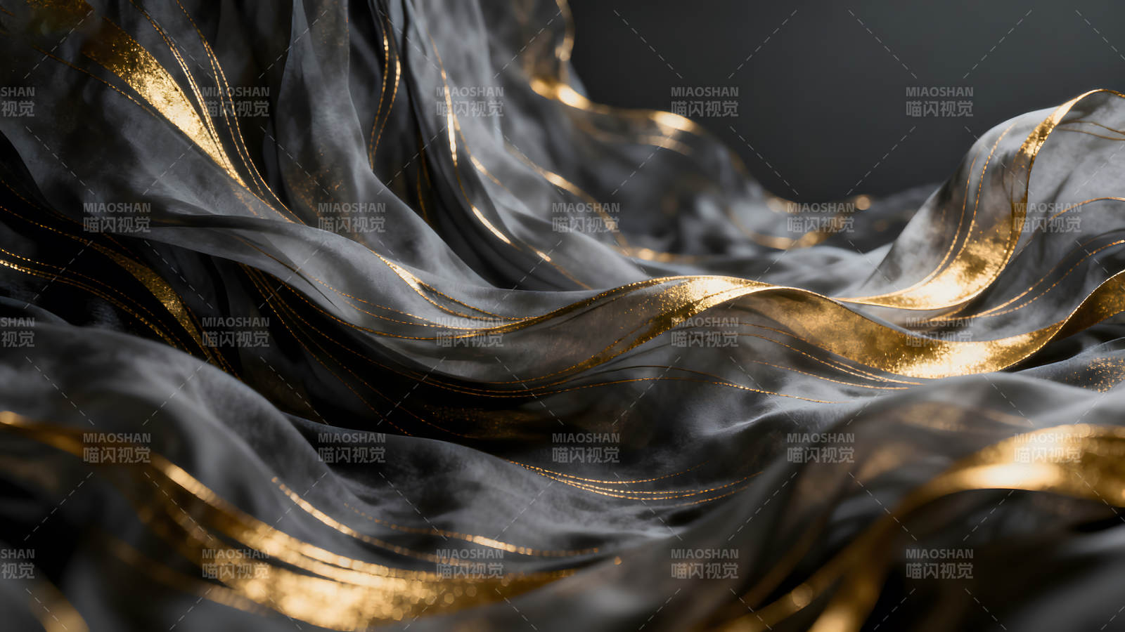 金箔絲綢的優(yōu)雅展現(xiàn)-圖片