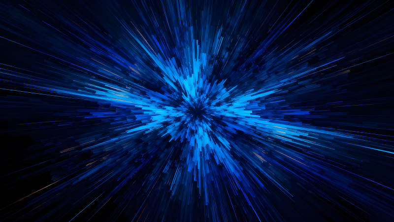 蓝色能量爆发抽象-图片
