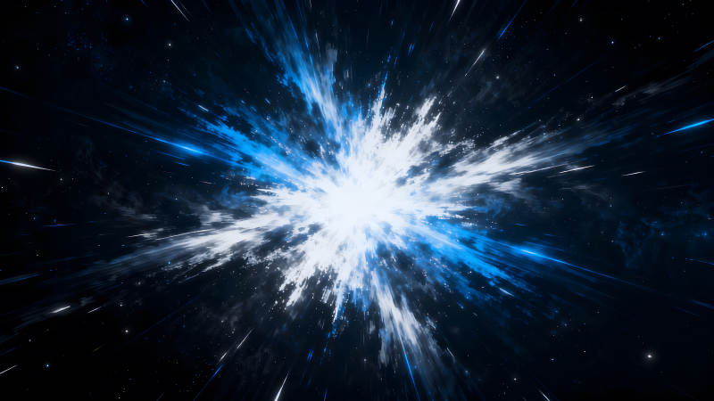 星空爆炸的光辉景象-图片