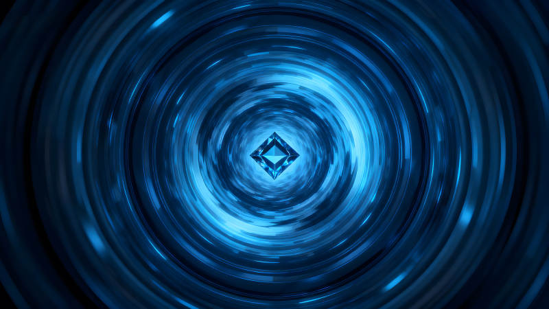 蓝色漩涡钻石引人入胜的视觉效果-图片
