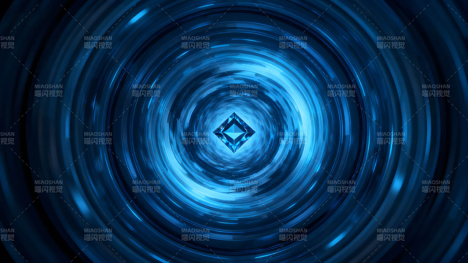 蓝色漩涡钻石引人入胜的视觉效果-图片