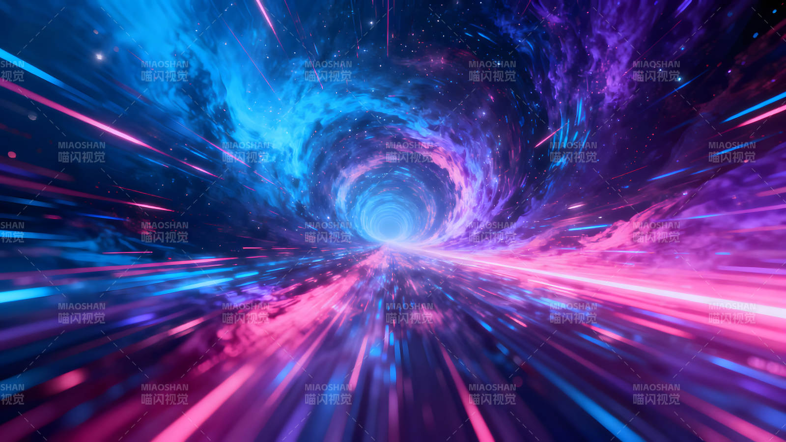 星空隧道絢麗色彩宇宙之旅-圖片