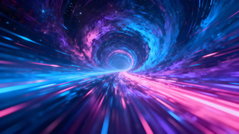 星际穿越隧道视觉冲击绚丽梦幻-图片