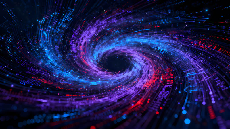 炫酷的数据漩涡-图片