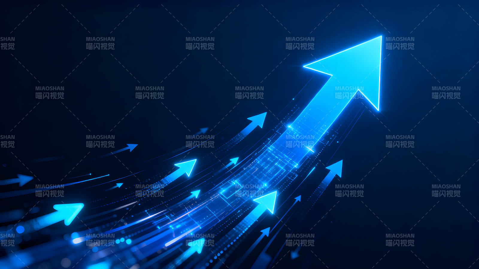 藍(lán)色箭頭象征著發(fā)展趨勢圖片