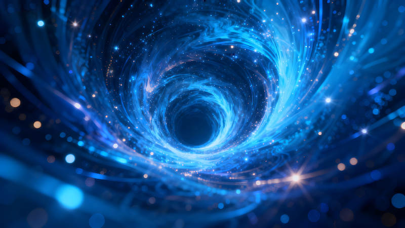 宇宙虫洞星云漩涡闪耀深邃-图片