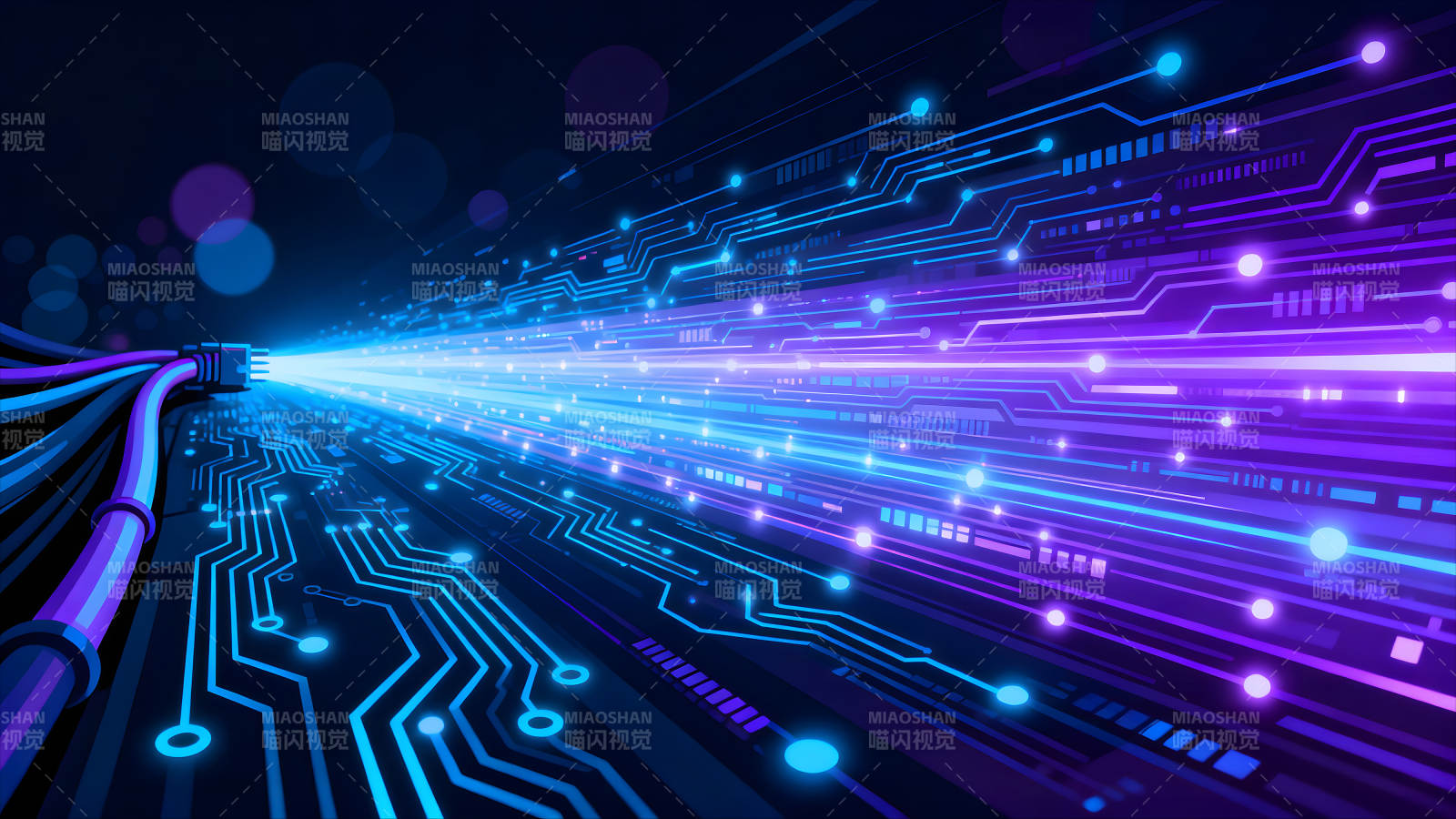 科技感网络连接示意图图片