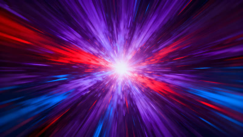 宇宙爆發炫彩光芒-圖片