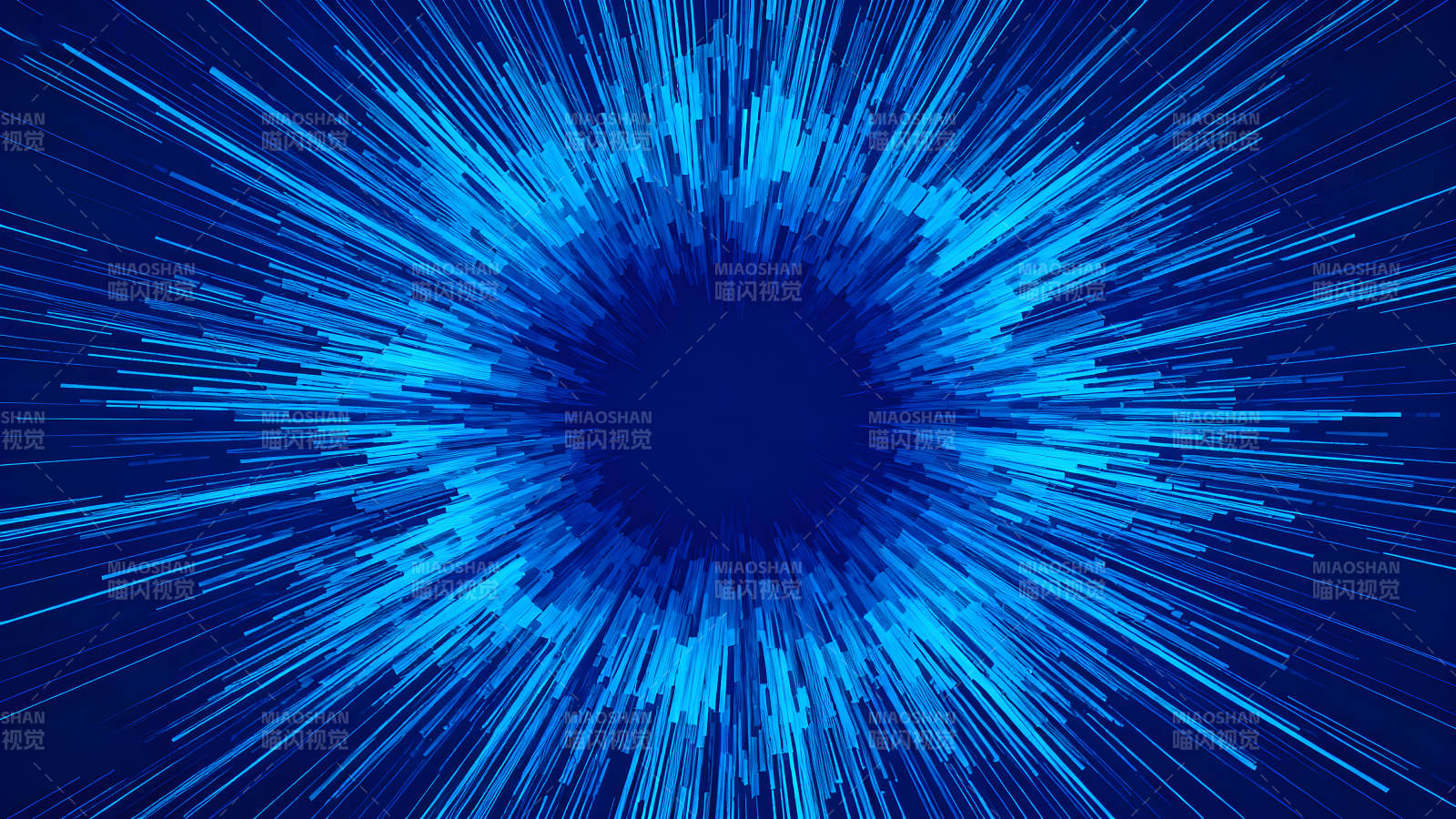 蓝色光束发射抽象图案-图片