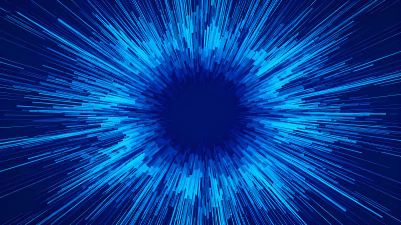 蓝色光束发射抽象图案-图片